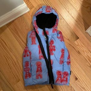 NUNUNU
NUNUNU Sky Blue Tribal Dancers Hooded Down Vest